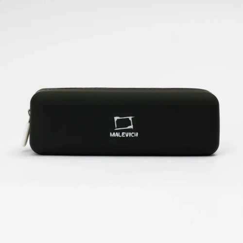 Пенал для карандашей и ручек Малевичъ, силиконовый, черный