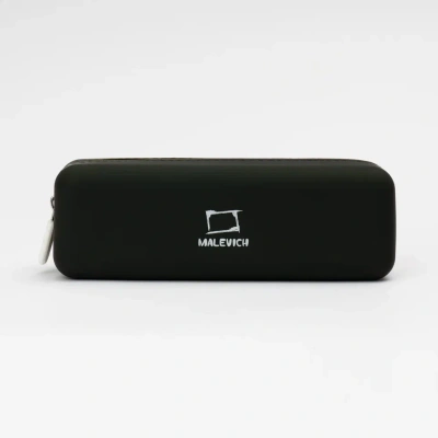 Пенал для карандашей и ручек Малевичъ, силиконовый, черный