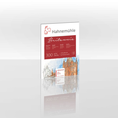 Альбом-склейка для акварели Hahnemuhle "Britannia", 300 г/м2, 17х24 см, 12 л, целлюлоза 100%, средне