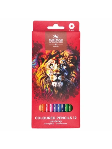 Набор карандашей цветные Koh-I-Noor "RED LION", 12 цв, картон.упак. с подвесом