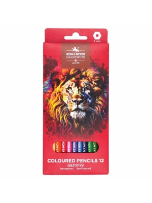 Набор карандашей цветные Koh-I-Noor "RED LION", 12 цв, картон.упак. с подвесом