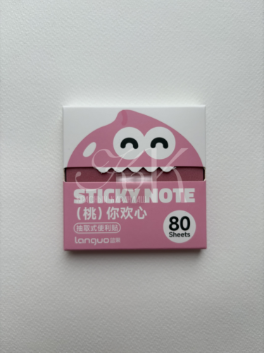 Блок самоклеящийся Languo, Z-сложение, 76х76 мм, 80 л, квадратный, розовый