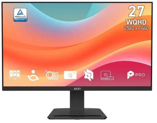 Монитор 27" MSI PRO MP273Q E7 9S6-3PB4CH-278 2560x1440, IPS, 4ms, 250cd/m2 1000:1, 75Hz, 2*HDMI, DP, ExPSU, Vesa 100, Black