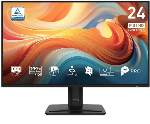 Монитор 23,8" MSI Pro MP242 E14A 9S6-3PD1CT-050 черный IPS LED 16:9 HDMI M/M матовая 300cd 178гр/178гр 1920x1080 144Hz VGA DP FHD 3.1кг