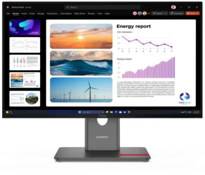 Монитор 23,8" Lenovo ThinkVision P24Q-40 64B2GAT1UK 2560x1440, LED, 16:9, IPS, 300cd, 1000:1, 4ms, 178гр/178гр, HDMI, 120Hz, HAS, Piv, DP, USB, black