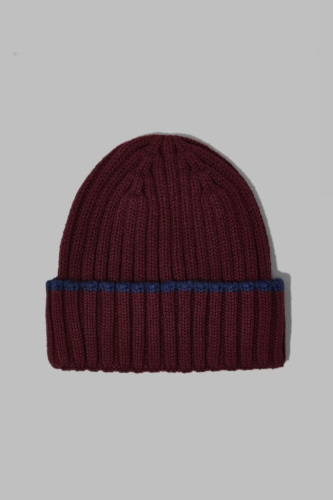 Шапка-бини с шерстью