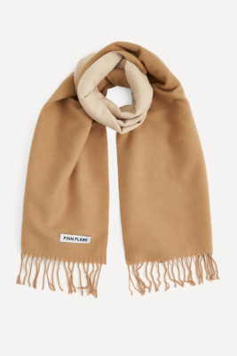 Палантин двусторонний с бахромой