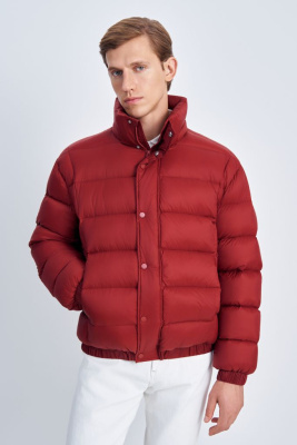 Пуховая стеганая куртка с капюшоном