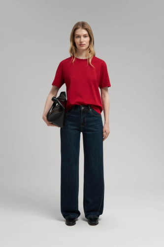 Удлиненная футболка прямого кроя