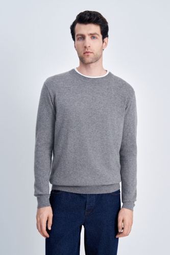 Джемпер прямого силуэта с округлым вырезом