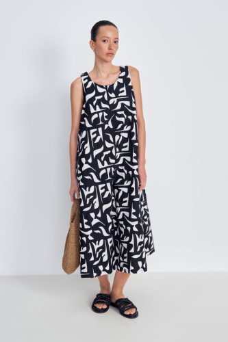 Платье макси из хлопка