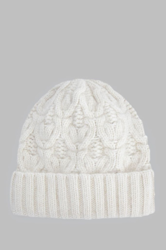 Шапка с добавлением шерсти мериноса и пуха енота