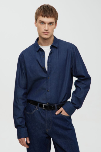 Джинсовая рубашка прямого кроя