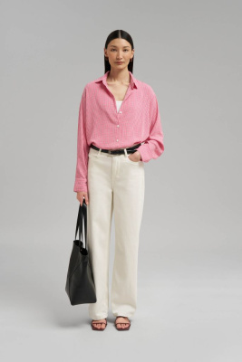 Рубашка прямого кроя в клетку