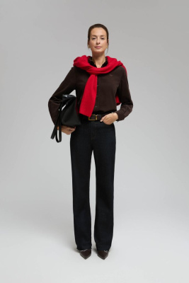 Расклешенные джинсы с высокой посадкой