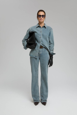 Расклешенные джинсы с высокой посадкой