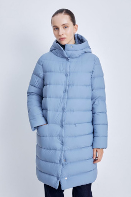 Пуховое пальто с капюшоном