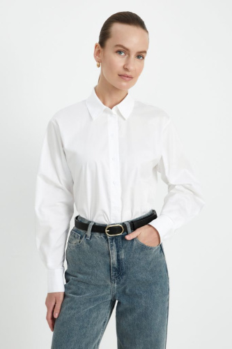 Рубашка прямого кроя из хлопка