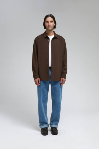 Рубашка прямого кроя с вискозой