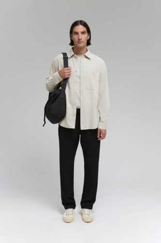 Брюки прямого кроя со складками