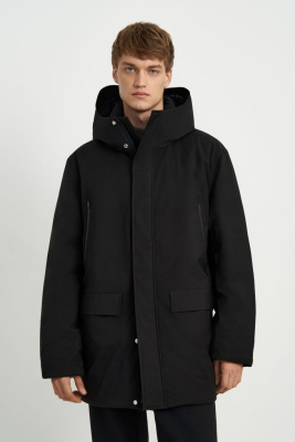 Пуховое полупальто прямого силуэта