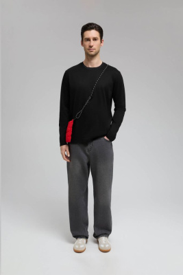 Лонгслив из мерсеризованного хлопка