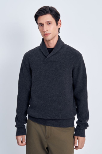 Джемпер прямого силуэта с воротником-стойкой