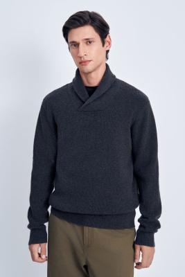 Джемпер прямого силуэта с воротником-стойкой