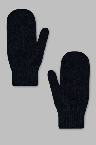 Вязаные варежки с шерстью и ангорой