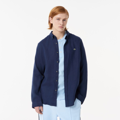 Мужская льнаная рубашка Lacoste