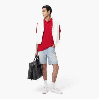 Мужское поло Lacoste из смеси эластичного органического хлопка