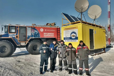 Спутниковый узел связи на автозимнике «Яна» ввели в Якутии / ЯСИА   