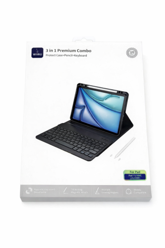 Чехол-клавиатура WIWU 3 в 1 Premium Combo для Apple iPad 10 (2022)/iPad 11 (2025) (MK006) (черный)
