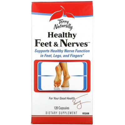 Terry Naturally, Terry Naturally, Healthy Feet & Nerves, здоровые ноги и нервы, 120 капсул