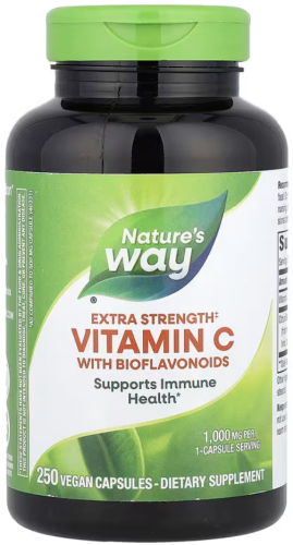 Nature's Way, буферизованный витамин C с биофлавоноидами, 1000 мг, 250 веганских капсул
