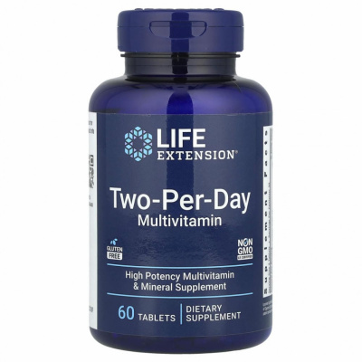 Life Extension, таблетки для приема дважды в день, 60 таблеток