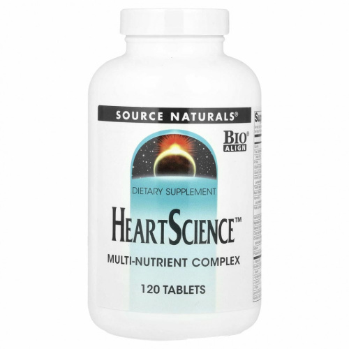 Source Naturals, Heart Science, комплекс мультинутриентов, 120 таблеток