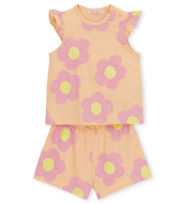 Пижама с коротким рукавом для маленькой девочки