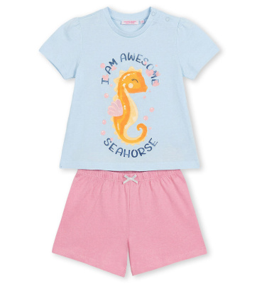 Пижама с коротким рукавом для маленькой девочки