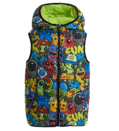 Жилет утепленный двусторонний для мальчика