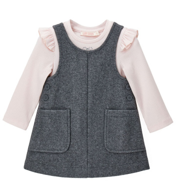 Комплект (лонгслив+сарафан) для маленькой девочки