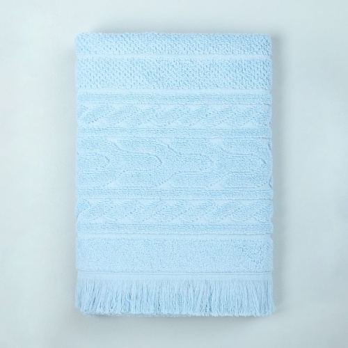 Полотенце махровое Саверия/Saveria, голубое