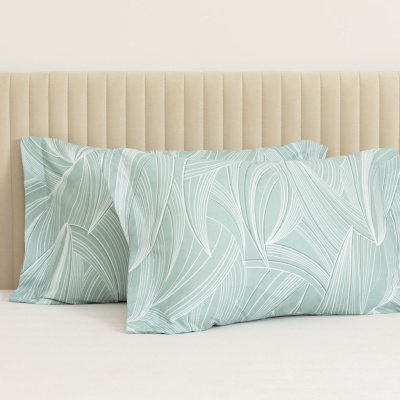 Комплект наволочек Танцующие листья/Dancing Leaves green с ушками