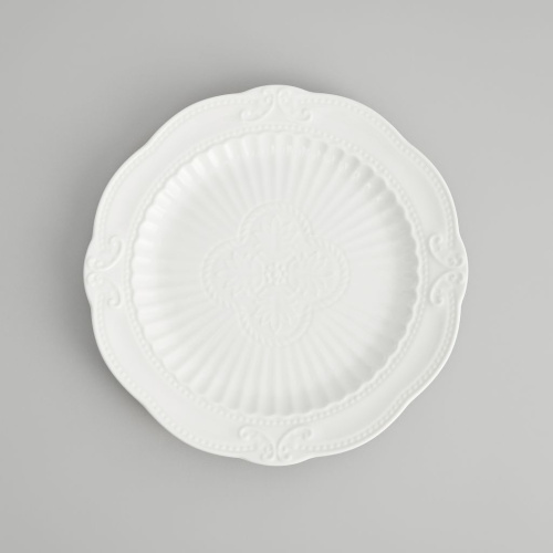 Тарелка Белое тиснение/Emboss White I