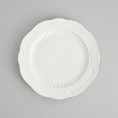 Тарелка Белое тиснение/Emboss White I