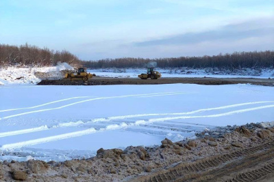 В Якутии завершается подготовка инфраструктуры для возведения Ленского моста на правом берегу реки / ЯСИА   Республика Саха (Якутия)