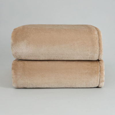 Плед Сверхмягкий/Supersoft, серо-бежевый