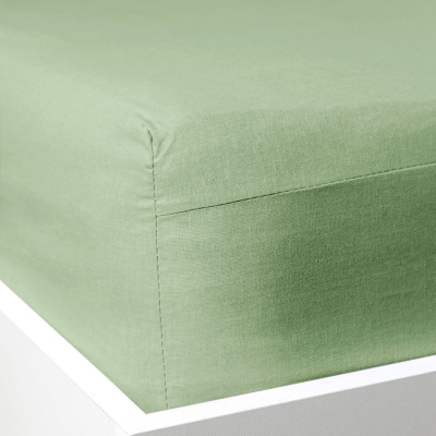 Простыня на резинке Дымчато-зеленый/Smoke green