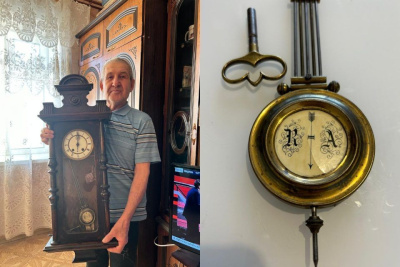 Фотофакт: старинные часы семьи Героя Лонгинова переданы в музей на его малой родине / ЯСИА   