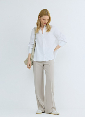 Прямые брюки со стрелками, Бежевый